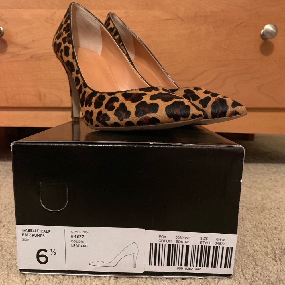 JCrew Isabelle Calf Hair Pumps in Leopard print